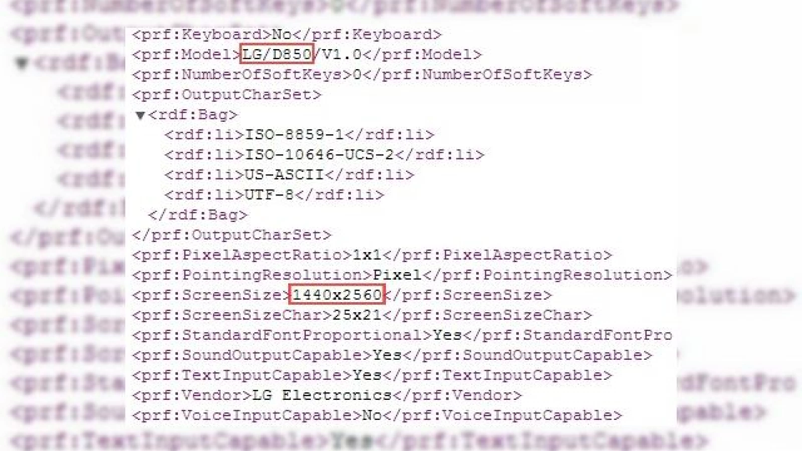 LG G3 (D850) ar putea veni cu un display QHD potrivit unui User Agent Profile scăpat pe site-ul oficial LG
