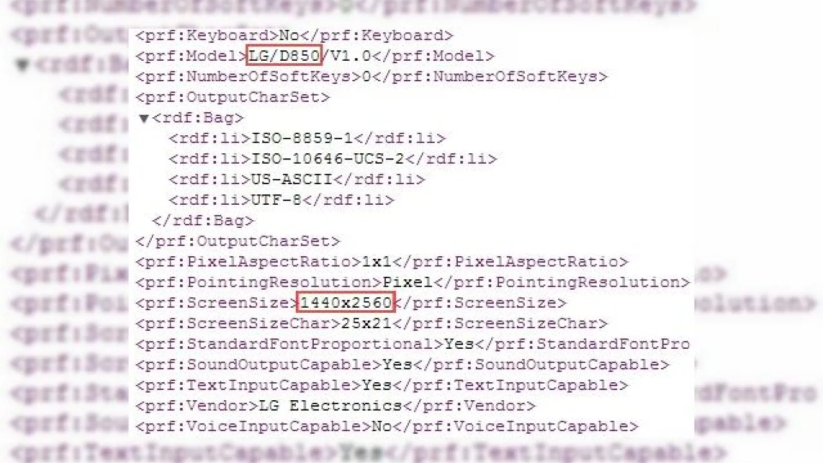 LG G3 (D850) ar putea veni cu un display QHD potrivit unui User Agent Profile scăpat pe site-ul oficial LG