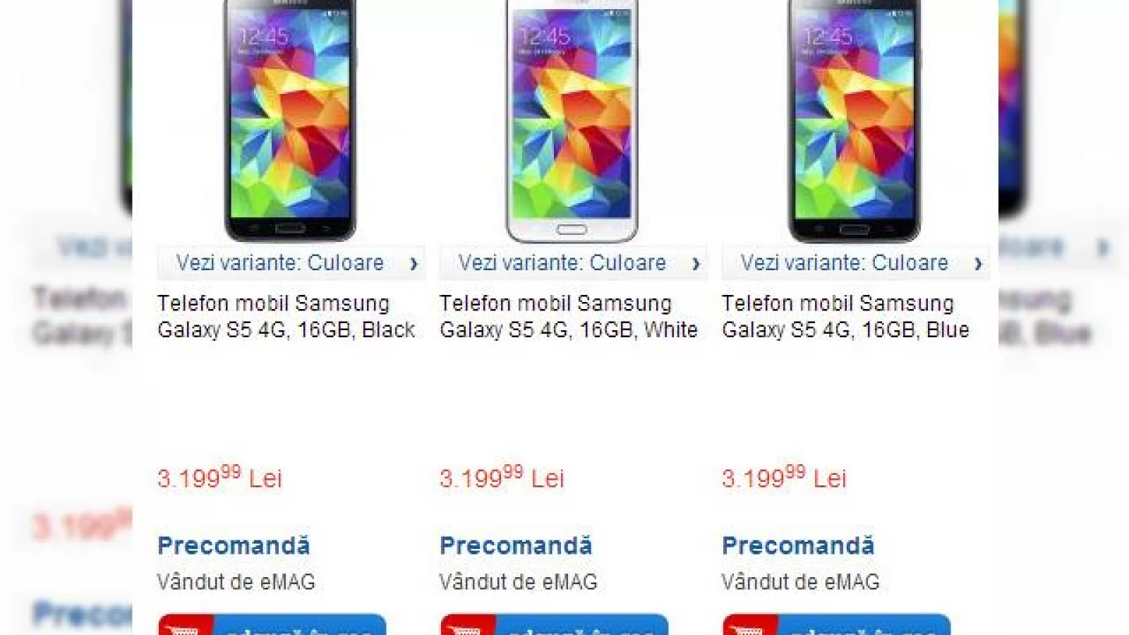 Samsung Galaxy S5 cu un pas În România! eMAG.ro oferă precomenzi pentru telefon, pe albastru, negru și alb