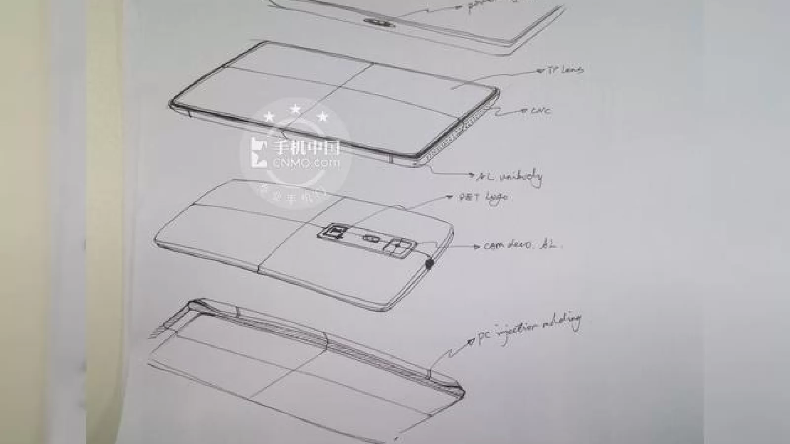 O schiță ce prezintă un smartphone misterios cu design curbat apare pe un site din China