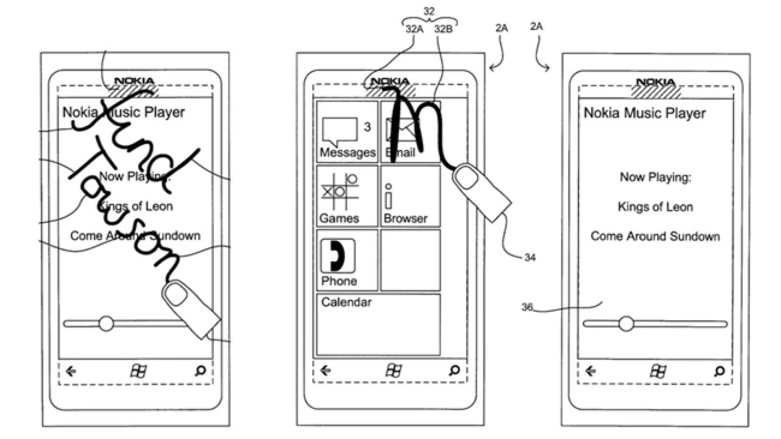 Un brevet Nokia poate recunoaște gesturi care pornesc din afara ecranului