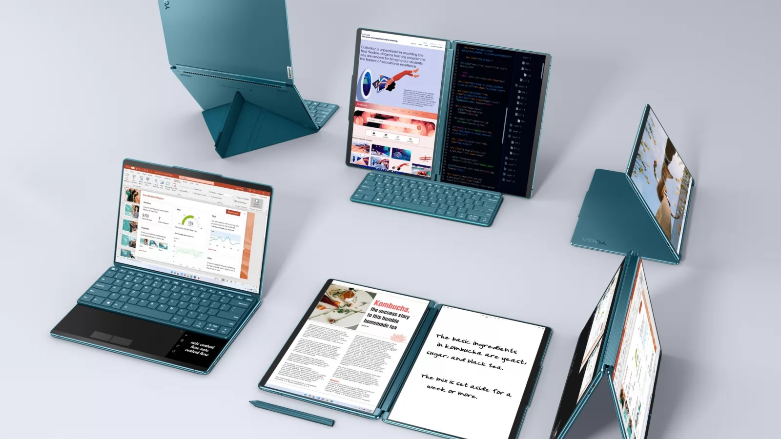CES 2023: Lenovo prezintă laptop-ul Yoga Book 9i echipat cu două display-uri de 13.3 inch 2.8K OLED pentru multitasking la următorul nivel