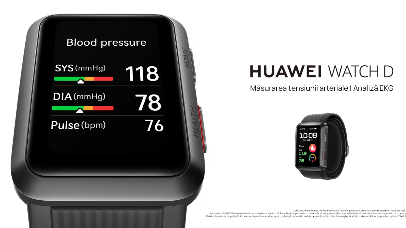 HUAWEI Watch D, ceasul cu tensiometru a fost lansat pe piața locală și este disponibil de azi în magazine