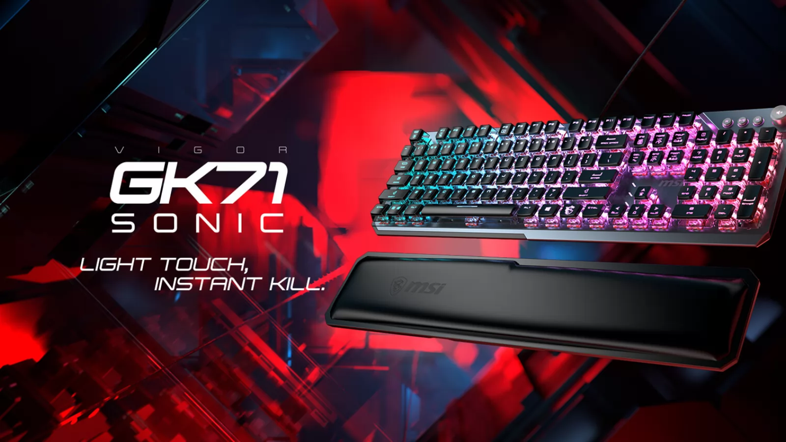 CES 2023: MSI prezintă tastatura VIGOR GK71 cu switch-uri mecanice Blue şi o placă de bază Godlike