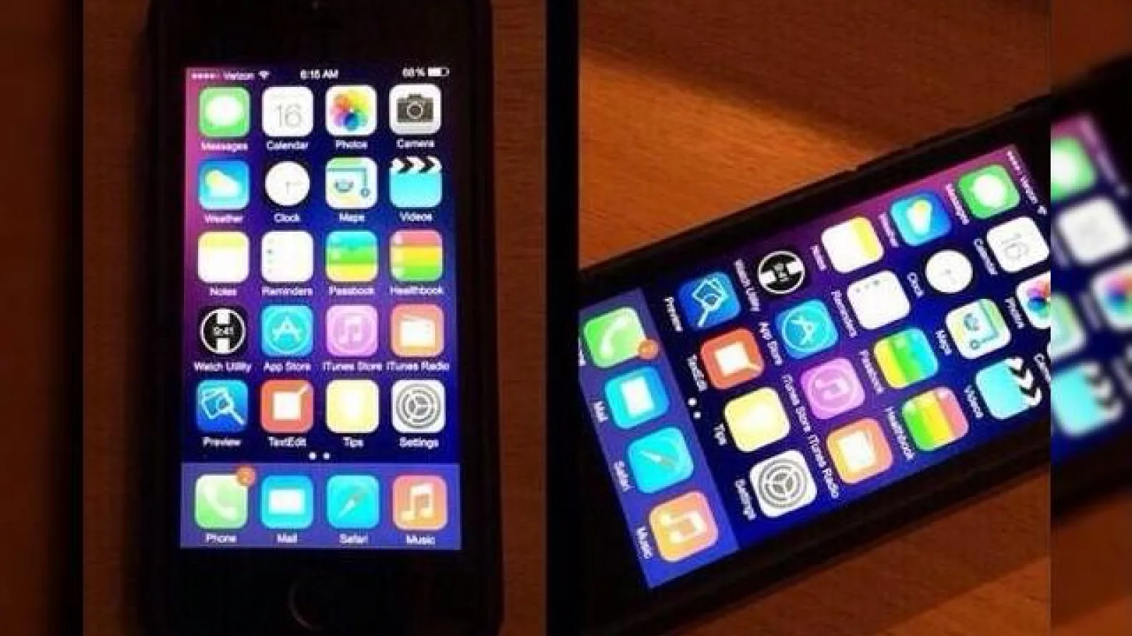 iOS 8 scapă pe web Într-o serie de fotografii live În care rulează pe un iPhone 5s