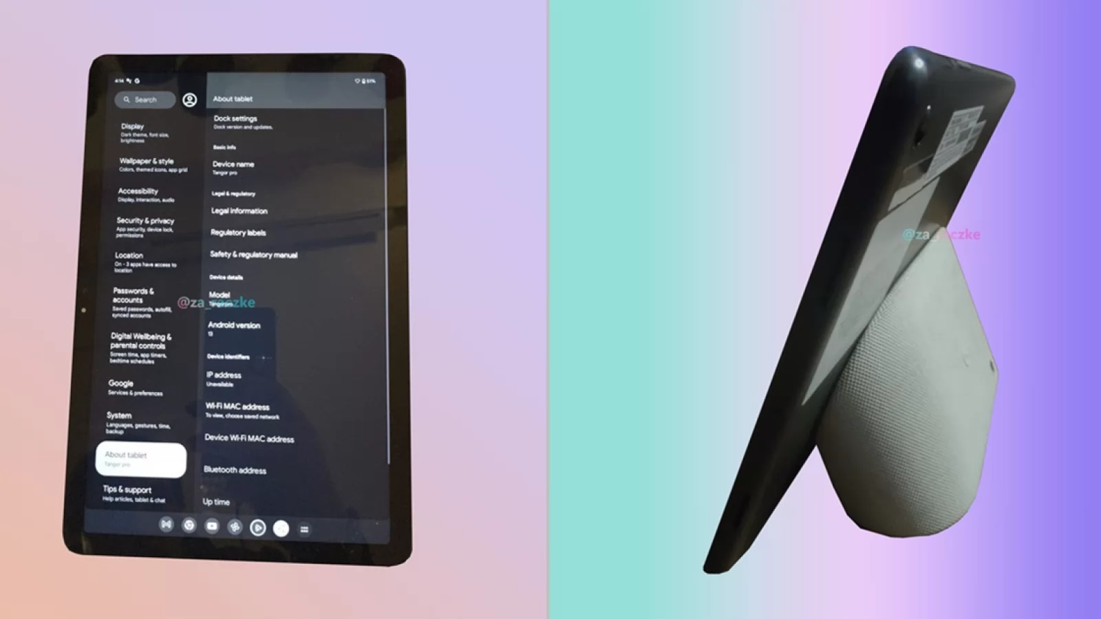 Mai multe imagini cu noua tabletă Google Pixel ajung pe web; Va avea display IPS LCD, CPU Tensor G2, stand detașabil