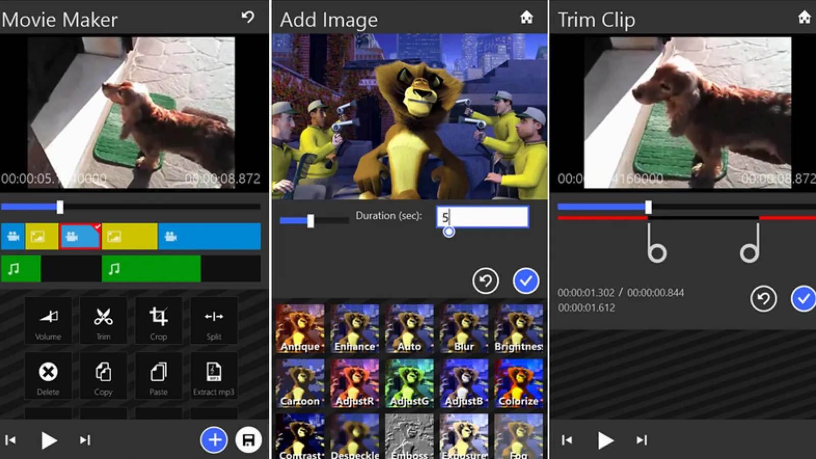 Windows Phone 8.1 primește o aplicație de editare video numită Movie Maker 8.1; aceasta poate fi achiziționată pentru doar 1.49$