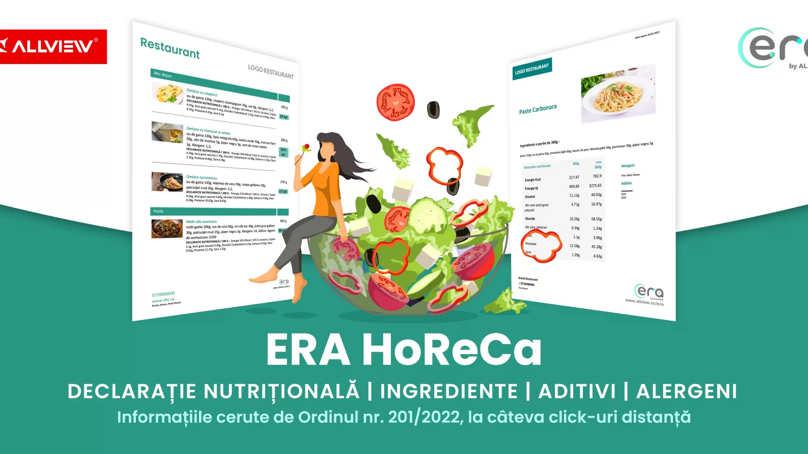 Allview lansează aplicația Era HoReCa ce oferă informații detaliate despre nuntrienți, ingrediente pentru fiecare rețetă utilizată de restaurante