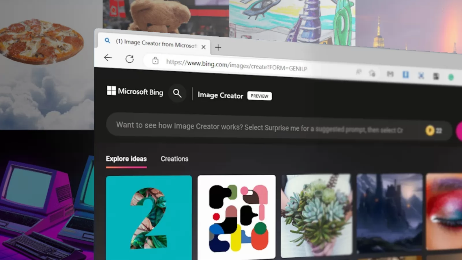 Noul motor de căutare Bing, cu AI integrat, poate folosi acum DALL-E pentru generarea de imagini pe bază de text