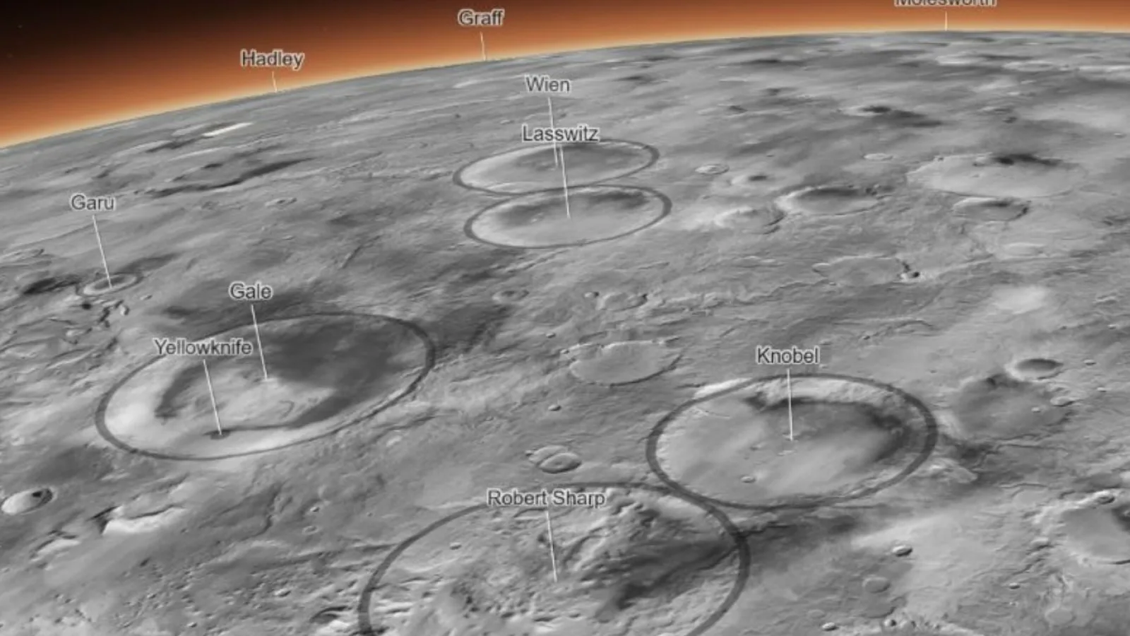 O hartă digitală a planetei Marte îţi permite să navighezi printre cratere şi vulcani