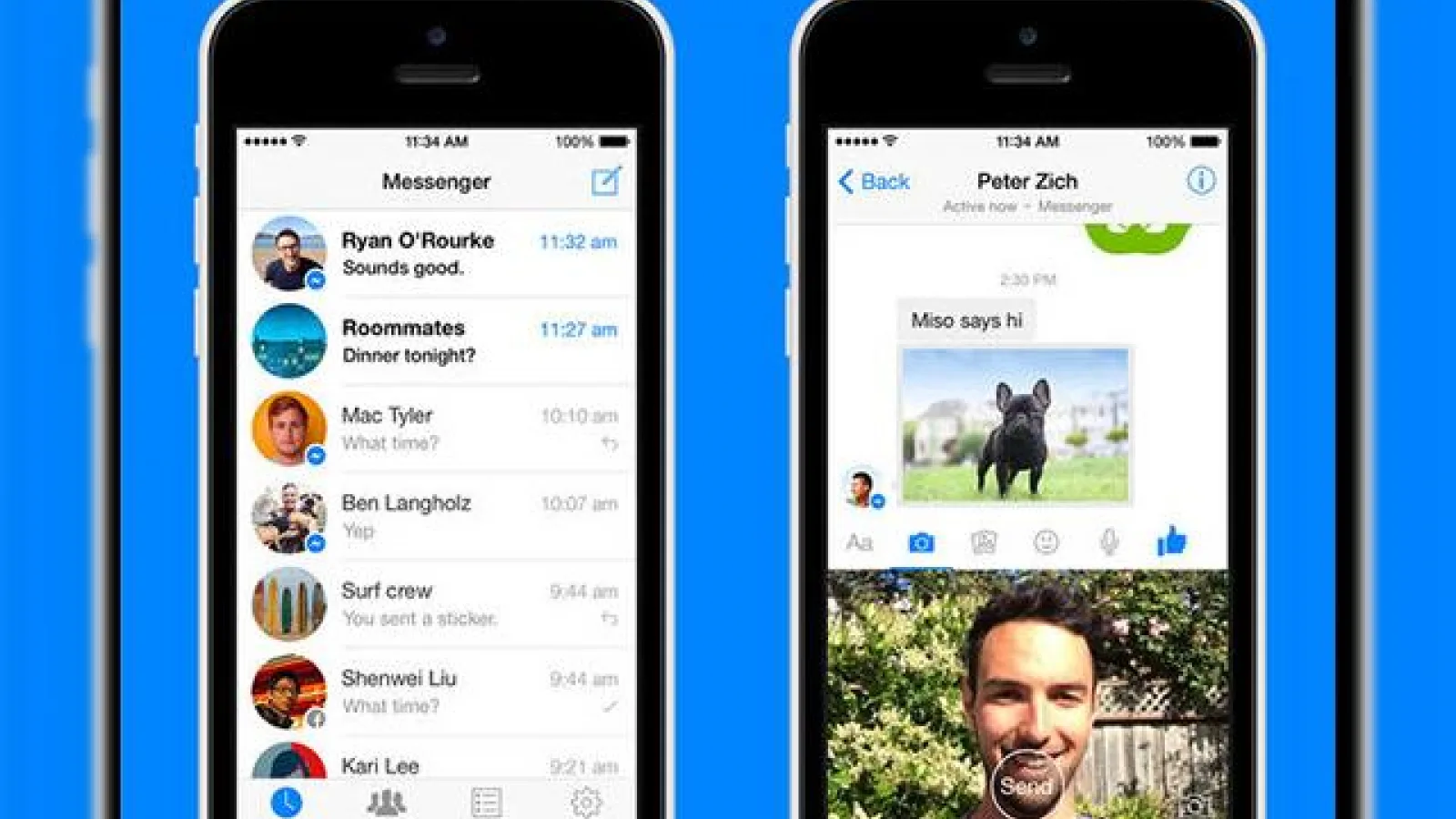 Facebook Messenger primește o actualizare care permite utilizatorilor sa trimita clipuri de 15 secunde