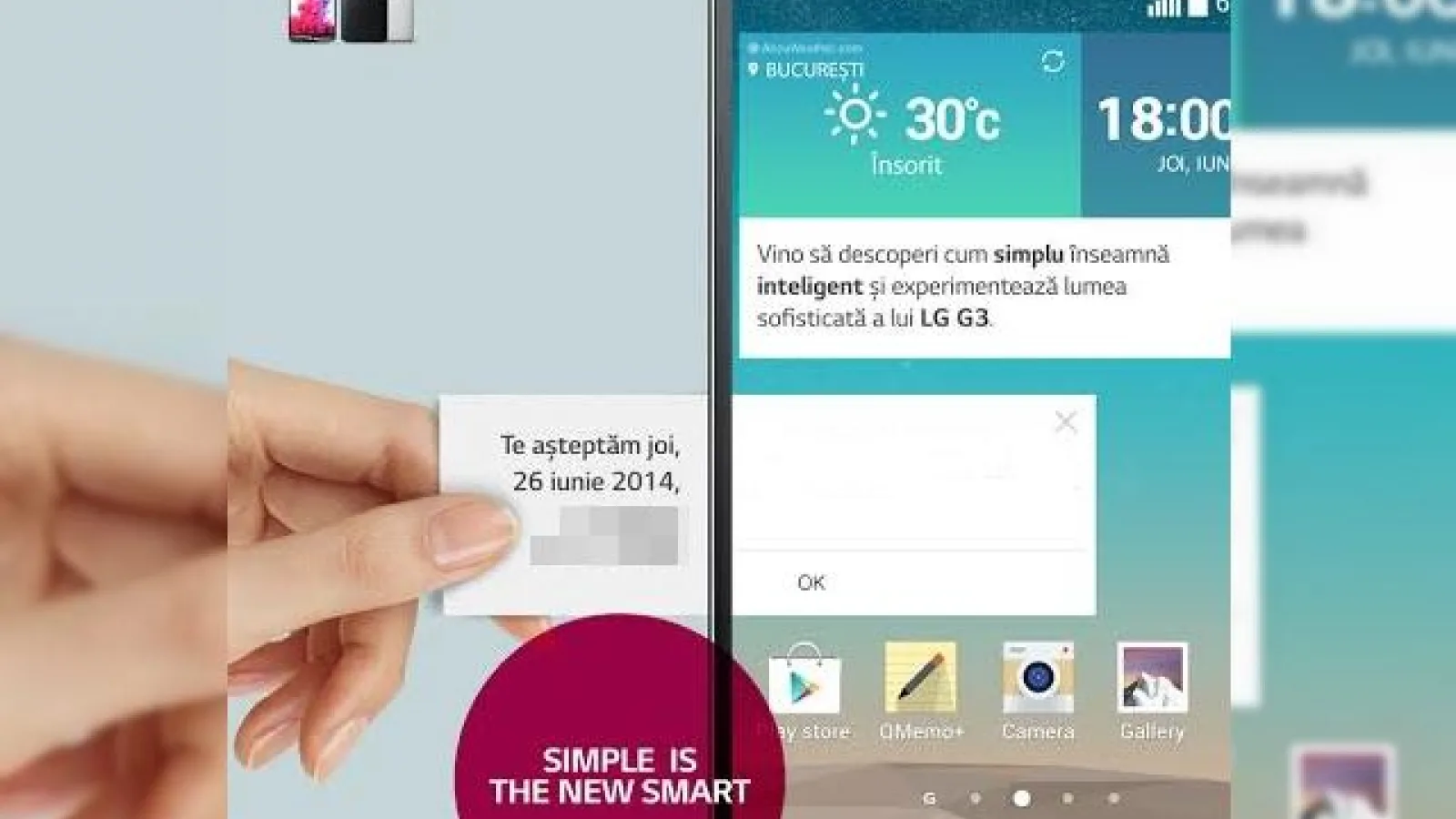 LG G3 va fi lansat oficial pe piața din România În data de 26 iunie În cadrul unui eveniment de presă