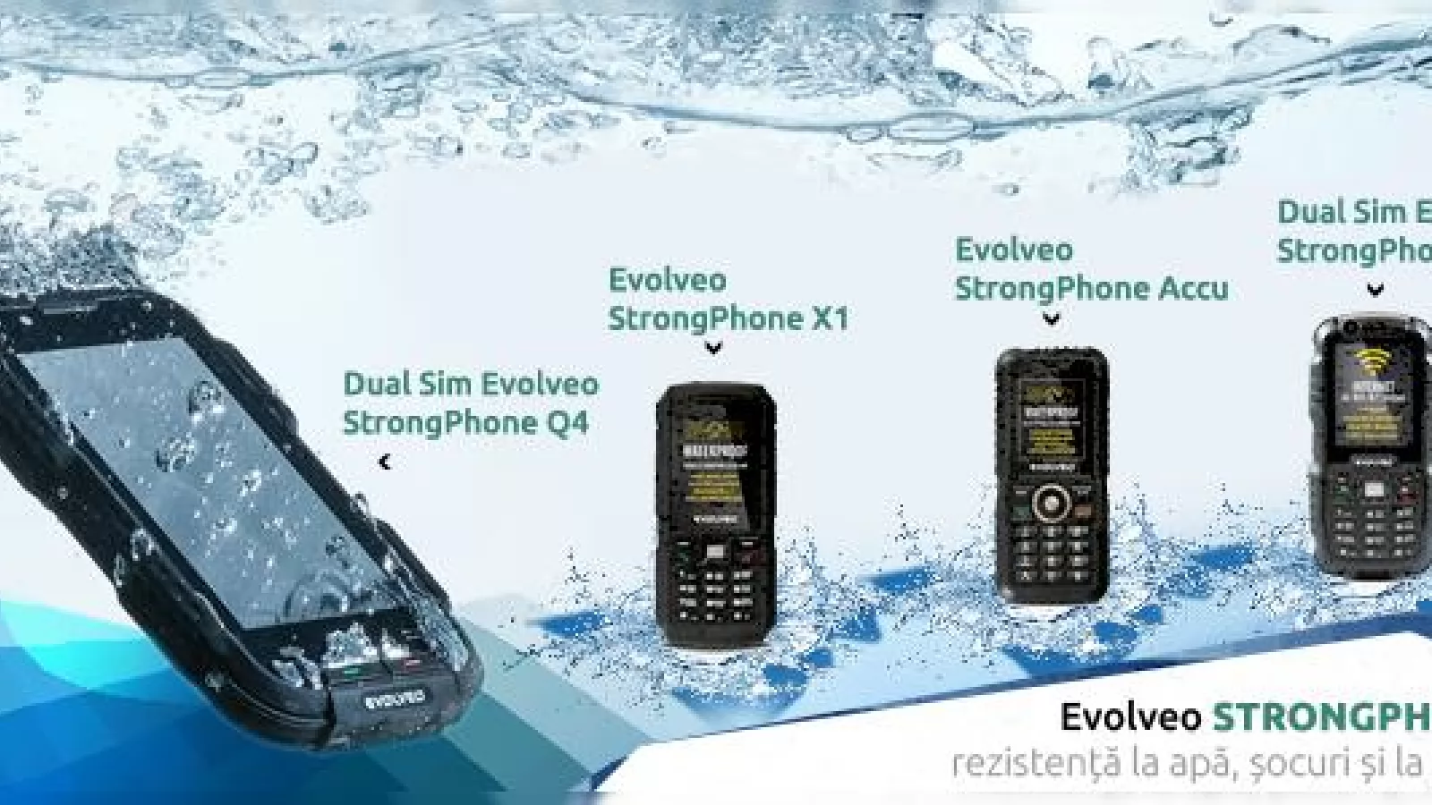 Evolveo STRONGPHONE, telefoane de vară rezistente la apă, șocuri și vibrații; Iată 4 modele atractive (Video)!