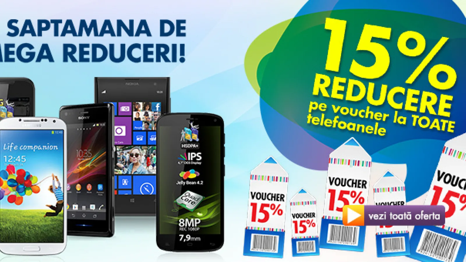 Flanco oferă un voucher de 15% cadou la toată gama de telefoane din ofertă; promoția este valabilă În perioada 10 - 17 iulie