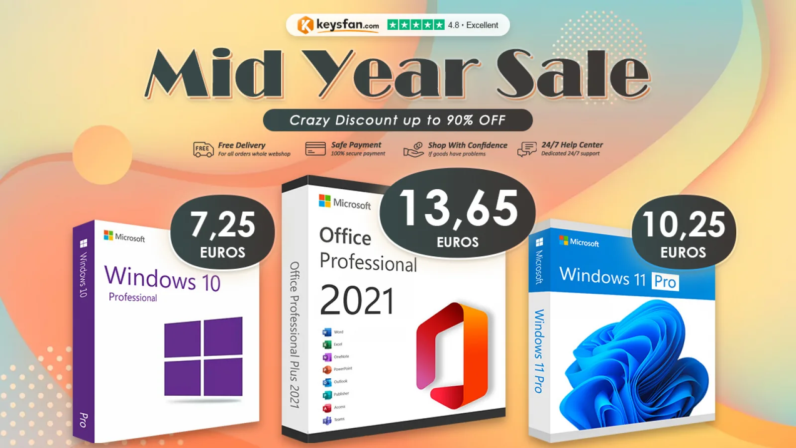 În această vară îți cumperi licență Windows 10 Pro la doar 30 lei + alte oferte speciale de la Keysfan.com