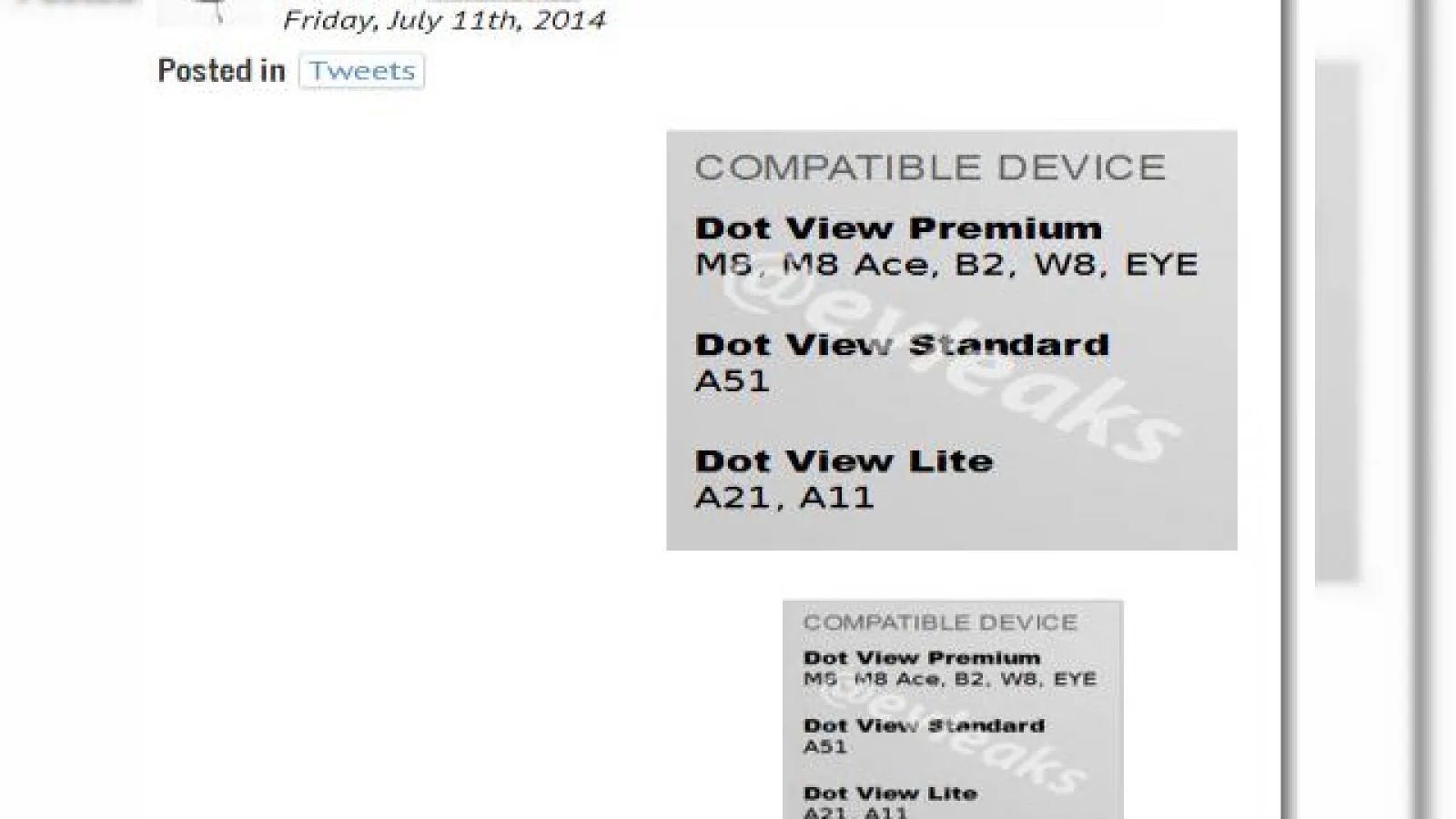 HTC W8 și HTC Eye confirmate din greșeală de un document legat de compatibilitatea Dot View
