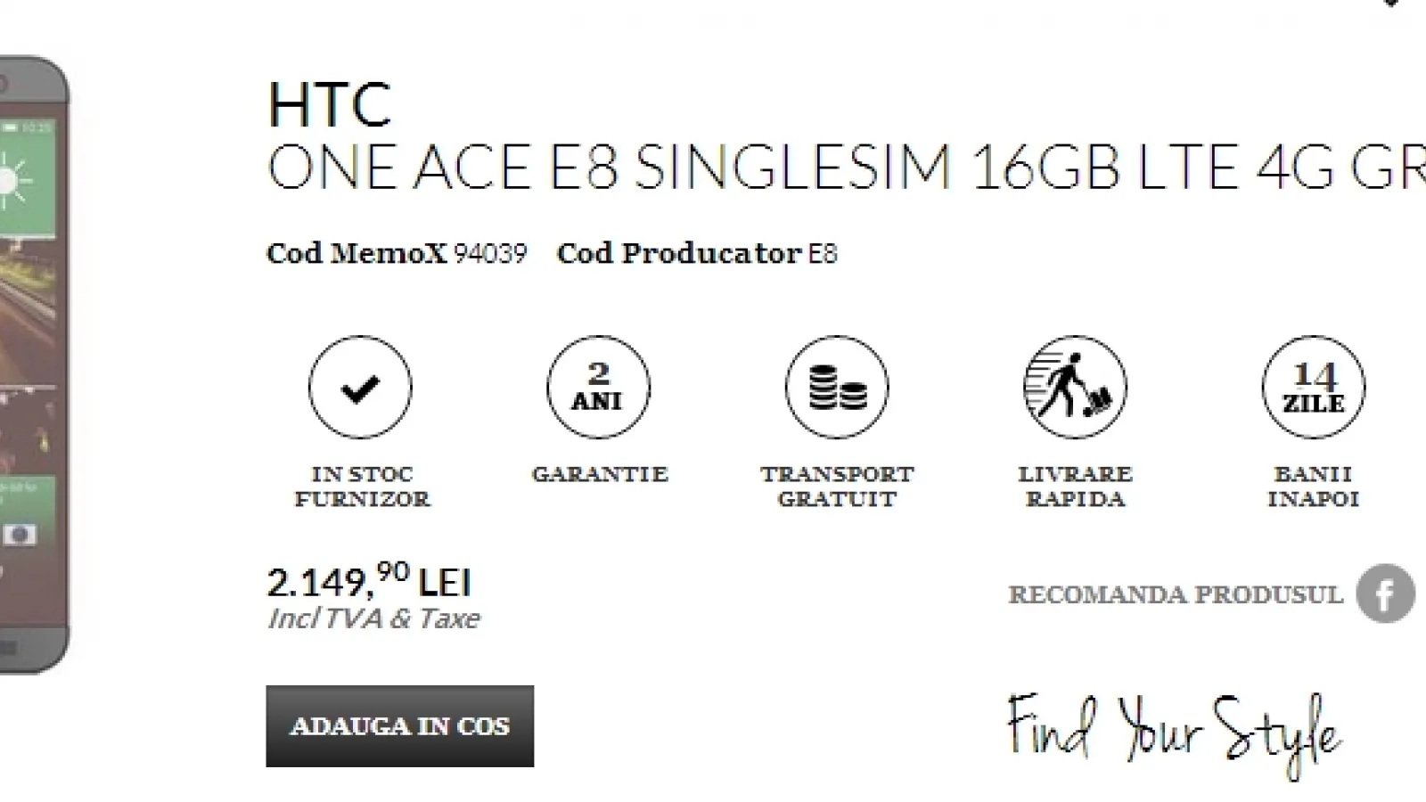 HTC One (E8) debutează În stocurile QuickMobile.ro la un preț de 2.149 lei
