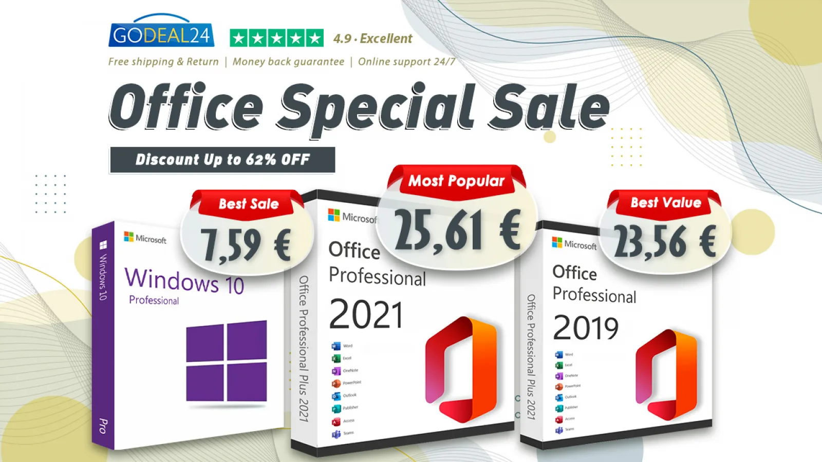 GoDeal24 revine cu oferte speciale pentru cele mai populare licențe software comercializate; Ai Windows și pachete Office cu până la 62% discount
