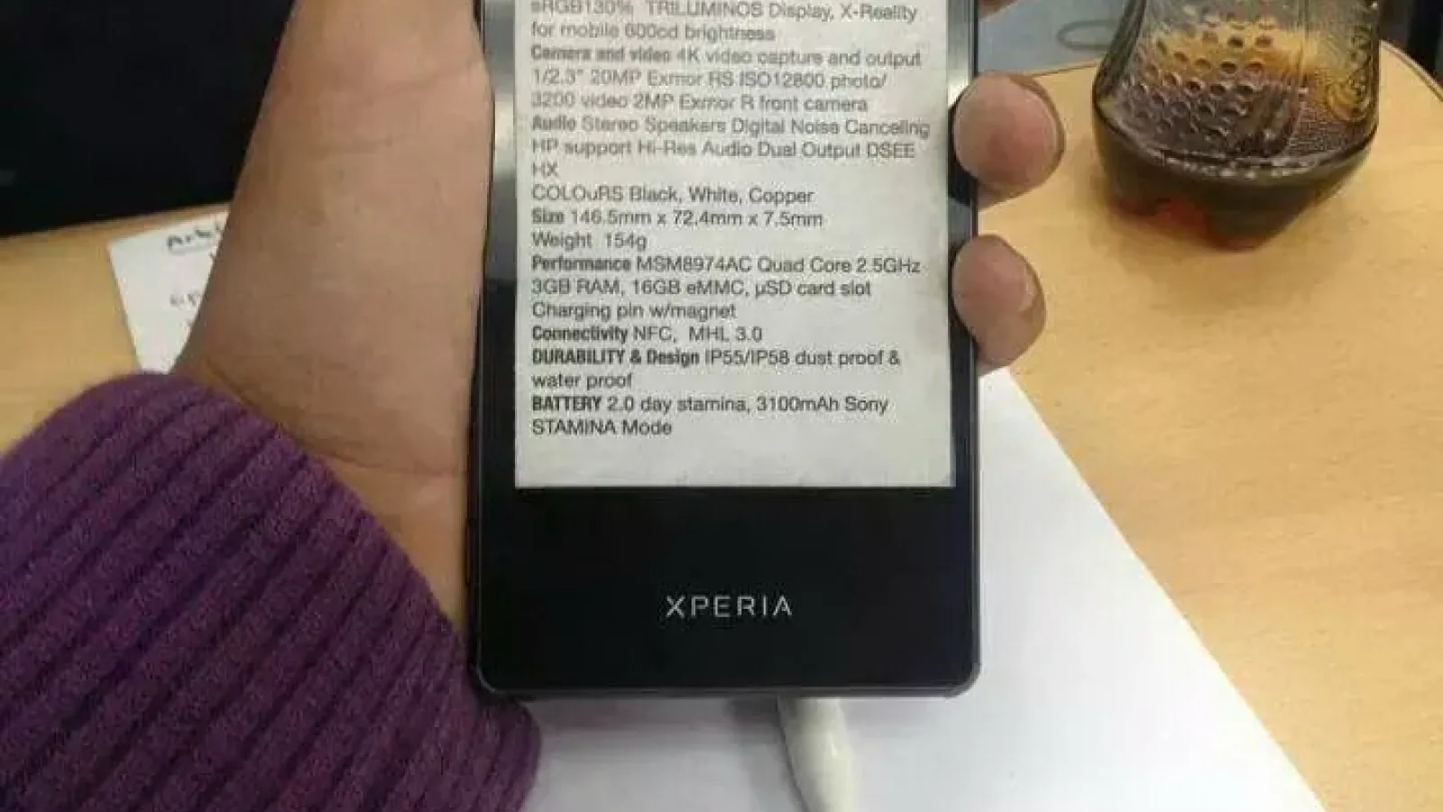 Sony Xperia Z3 Își dezvăluie lista completă de specificații Înainte de IFA 2014