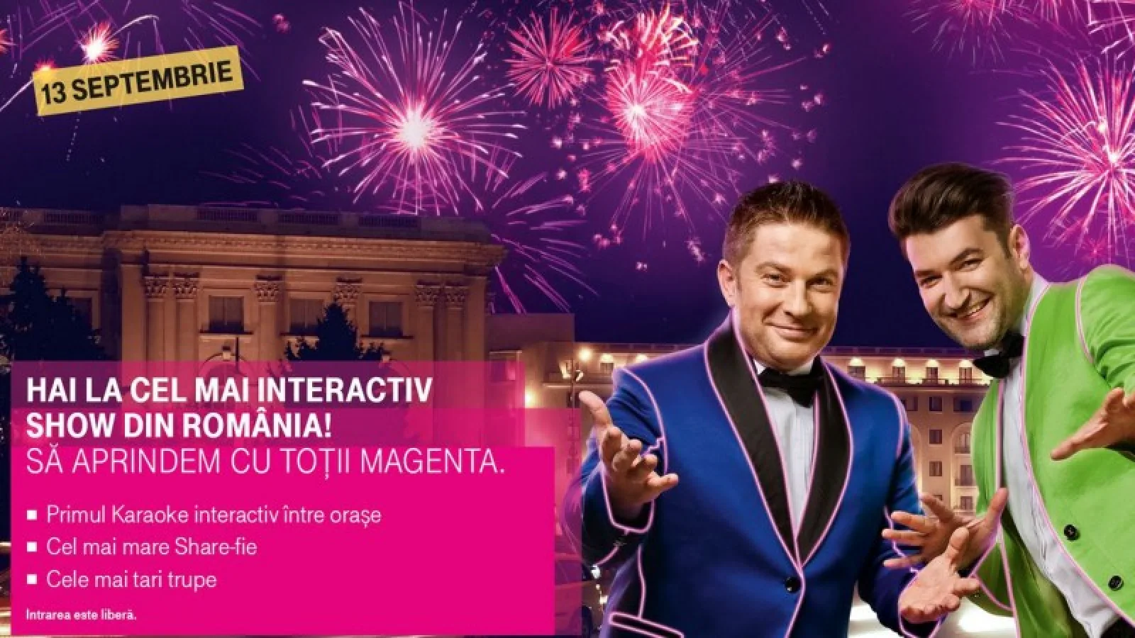Romtelecom și Cosmote invita romanii să "aprindă Magenta" cu Smiley și Bartos În cadrul lansării Telekom România