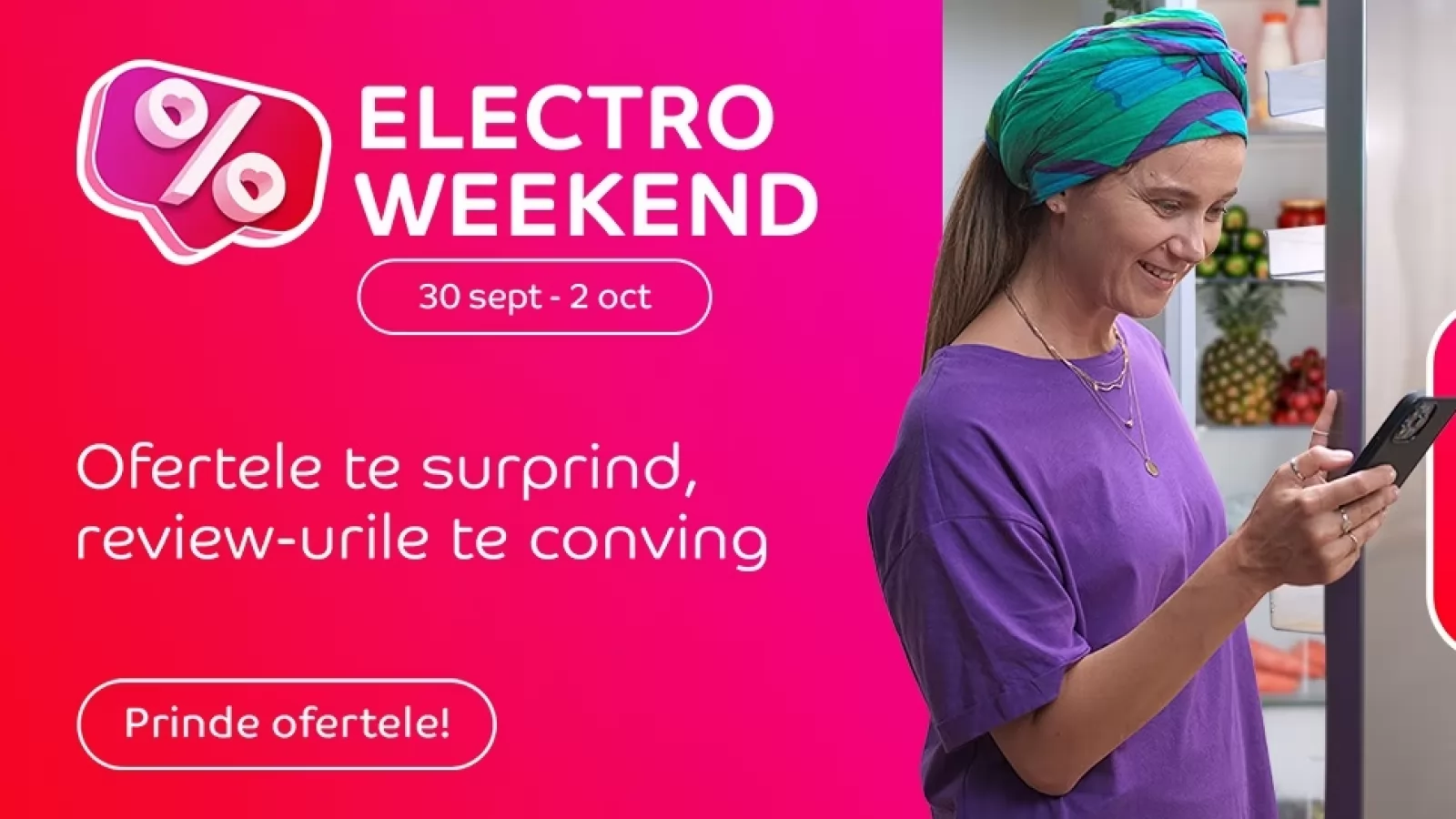 Extra reducerile de weekend revin la eMAG! Laptop-uri, telefoane și electrocasnice la super ofertă până pe 2 octombrie