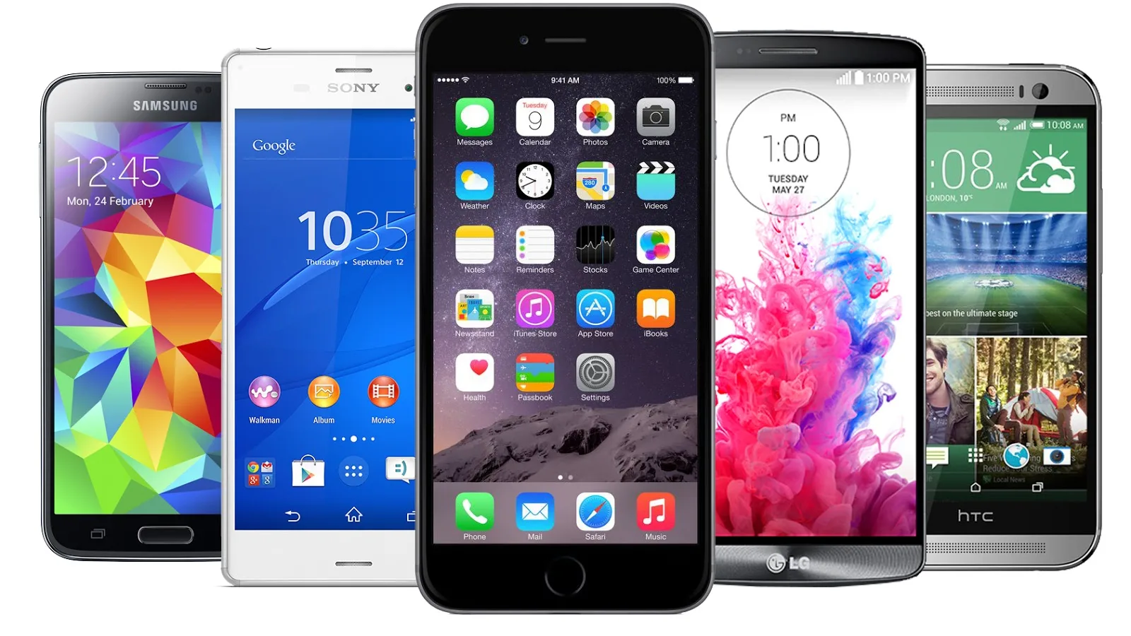 Comparație specificații iPhone 6 Plus vs HTC One (M8), Xperia Z3, Galaxy S5, LG G3