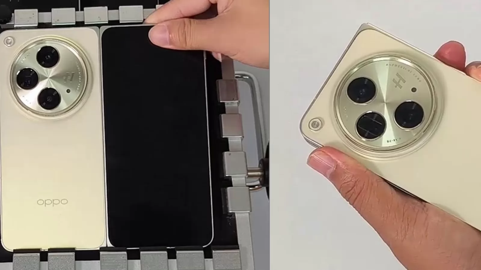 OPPO Find N3 apare în fotografii hands-on înainte de debut; Pliabilul aduce difuzoare quad, setup foto potent, design elegant