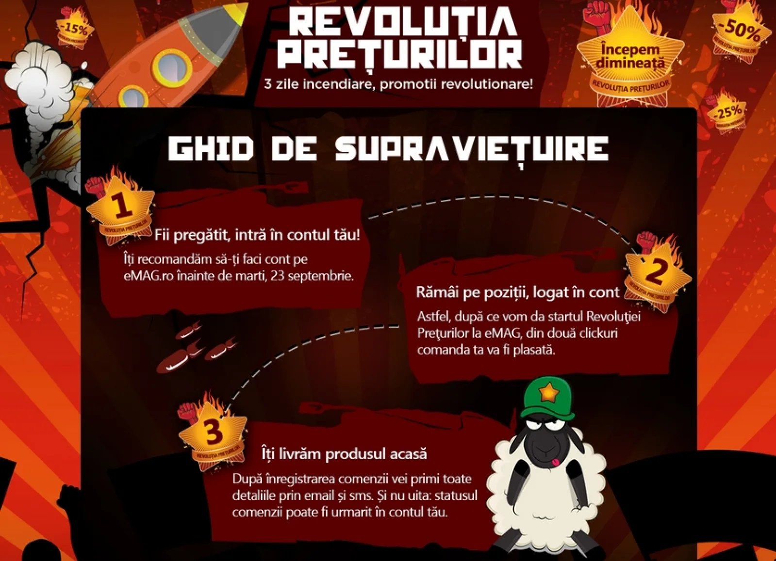 eMAG pregătește campania de reduceri Revoluția Prețurilor; trei zile cu promoții revoluționare Începând de mâine!