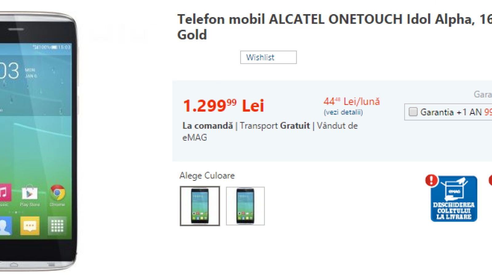 eMAG.ro aduce 5 noi terminale Alcatel În ofertă; prețuri Începând de la 299 lei