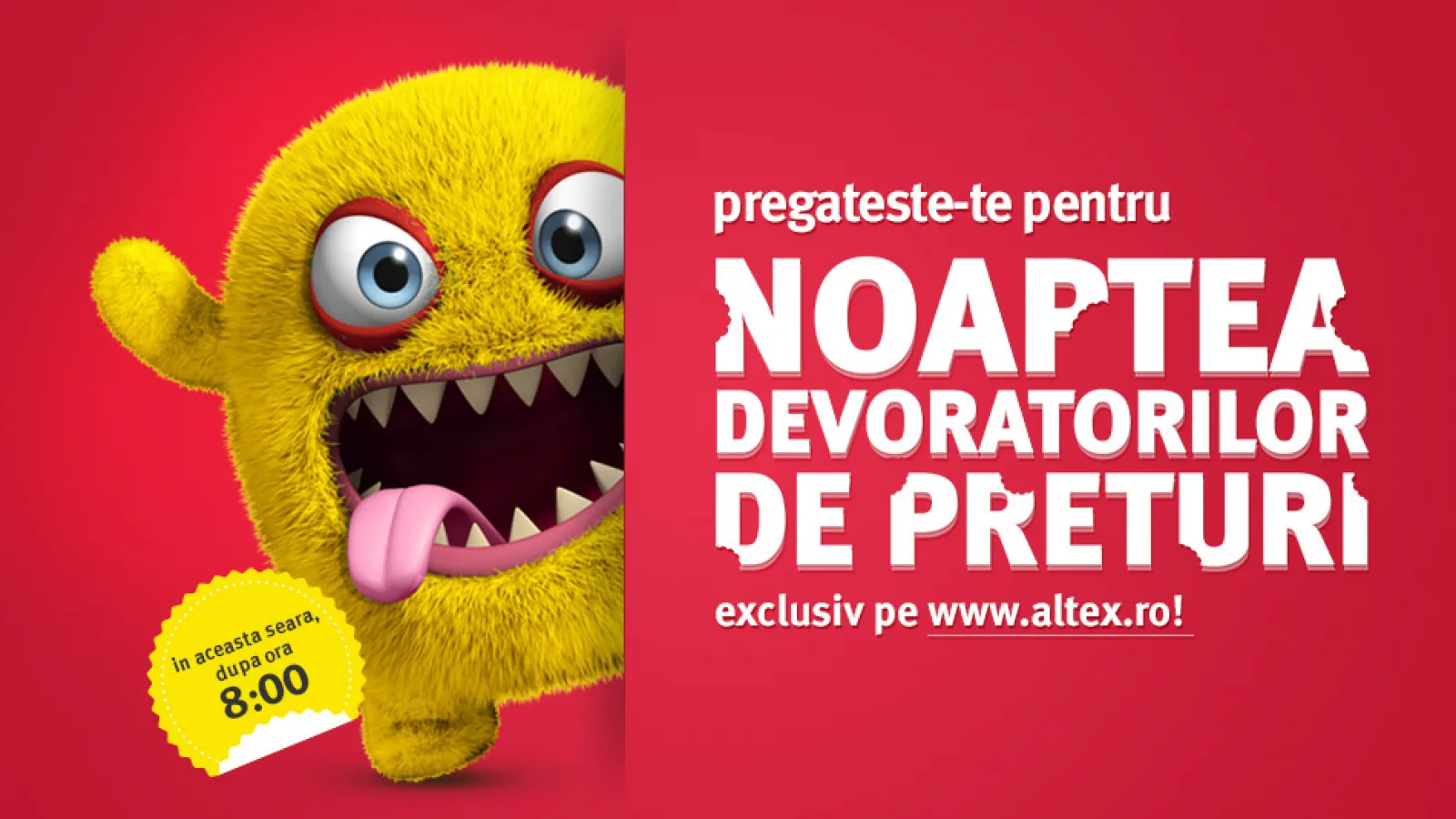 Noaptea Devoratorilor de Prețuri lovește din nou la Altex; În acestă seară de la ora 20:00 Încep reducerile!