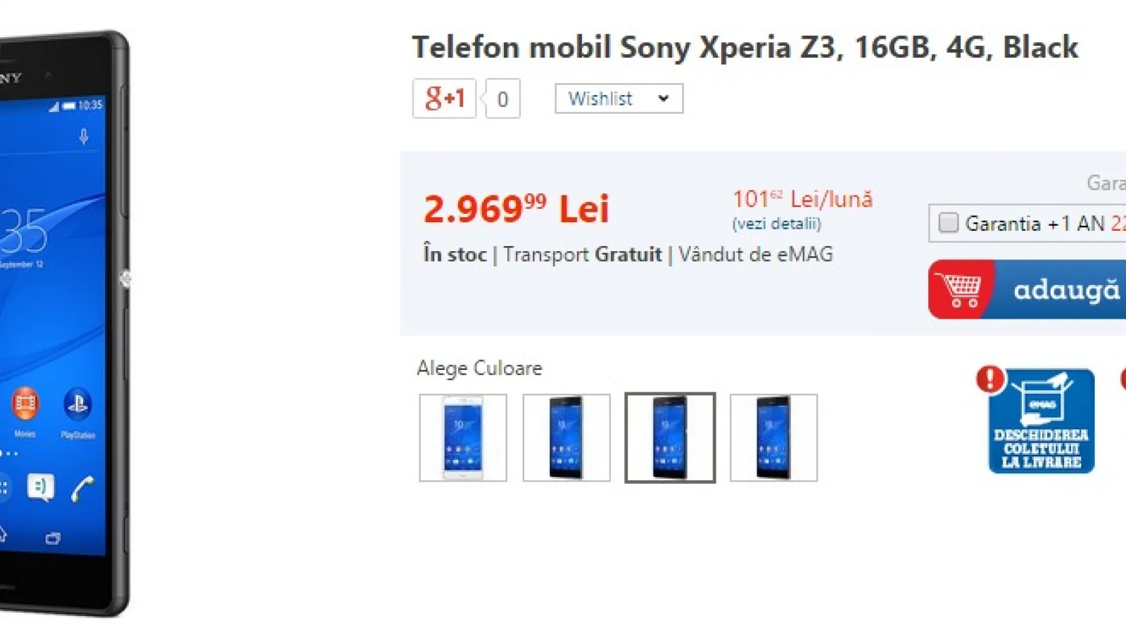 Sony Xperia Z3 și Sony Xperia Z3 Compact disponibile În stocurile eMAG