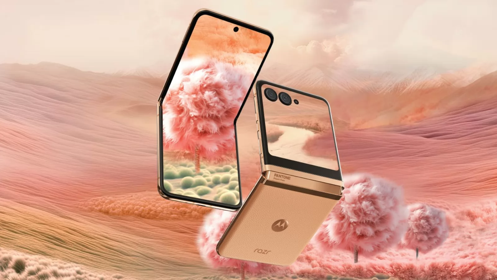 "Puf de piersică" e culoarea Pantone 2024 pe care Motorola RAZR 40 Ultra și Edge 40 Neo o adoptă deja (Peach Fuzz)
