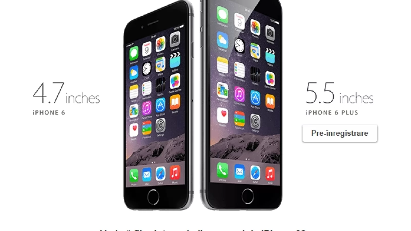 Vodafone dă drumul pre-comenzilor pentru iPhone 6 și iPhone 6 Plus