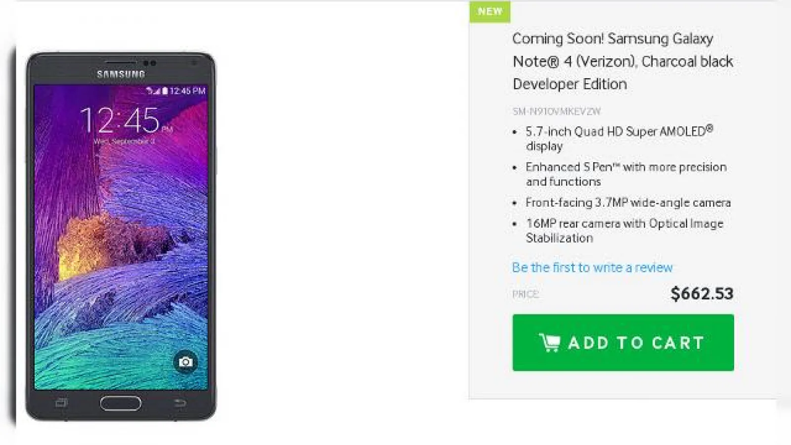 Samsung Galaxy Note 4 Developer Edition apare În oferta Verizon, vine fără Lollipop
