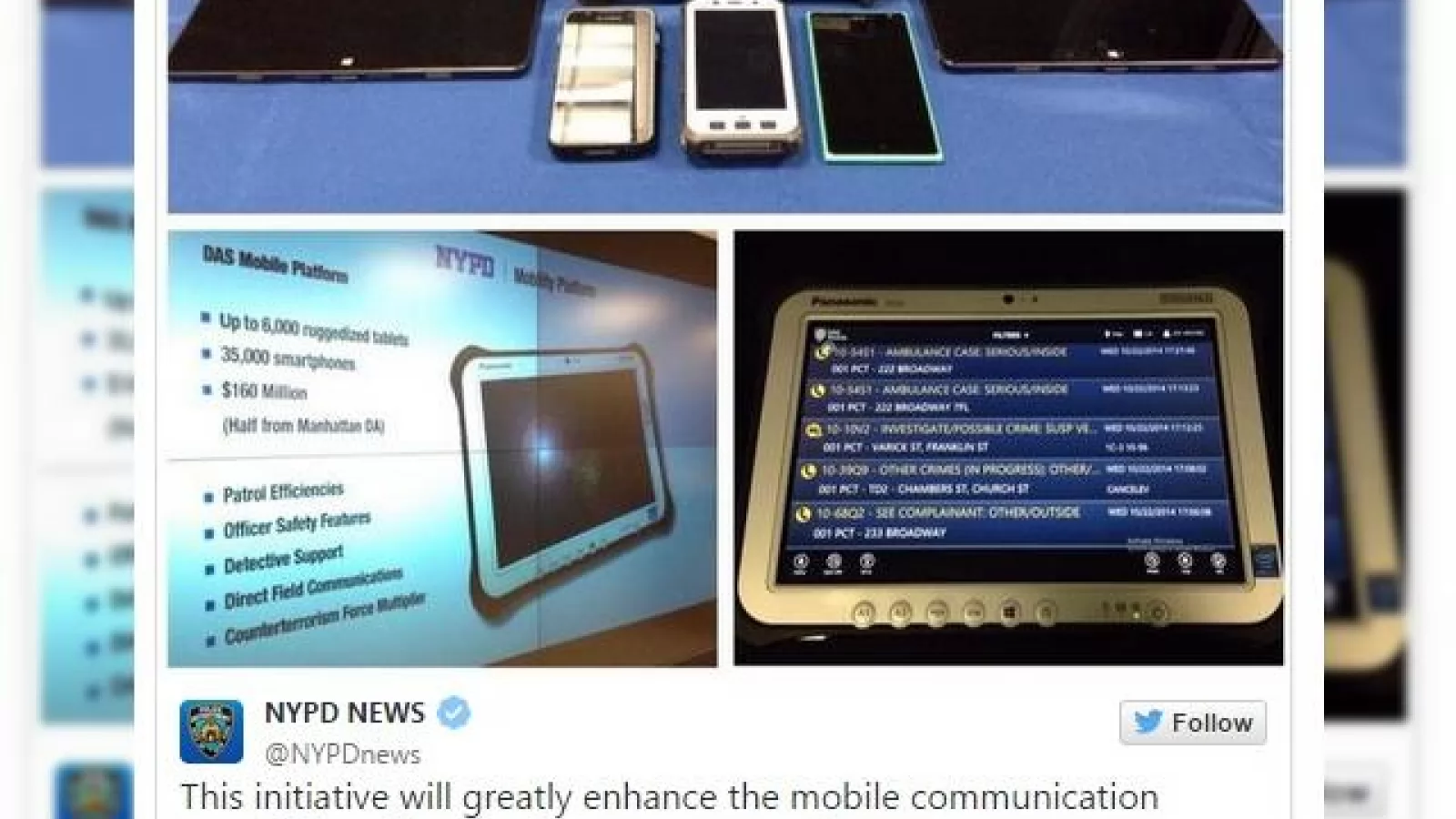 Polițiștii din NYPD primesc tablete și telefoane cu Windows pentru a lupta contra criminalității
