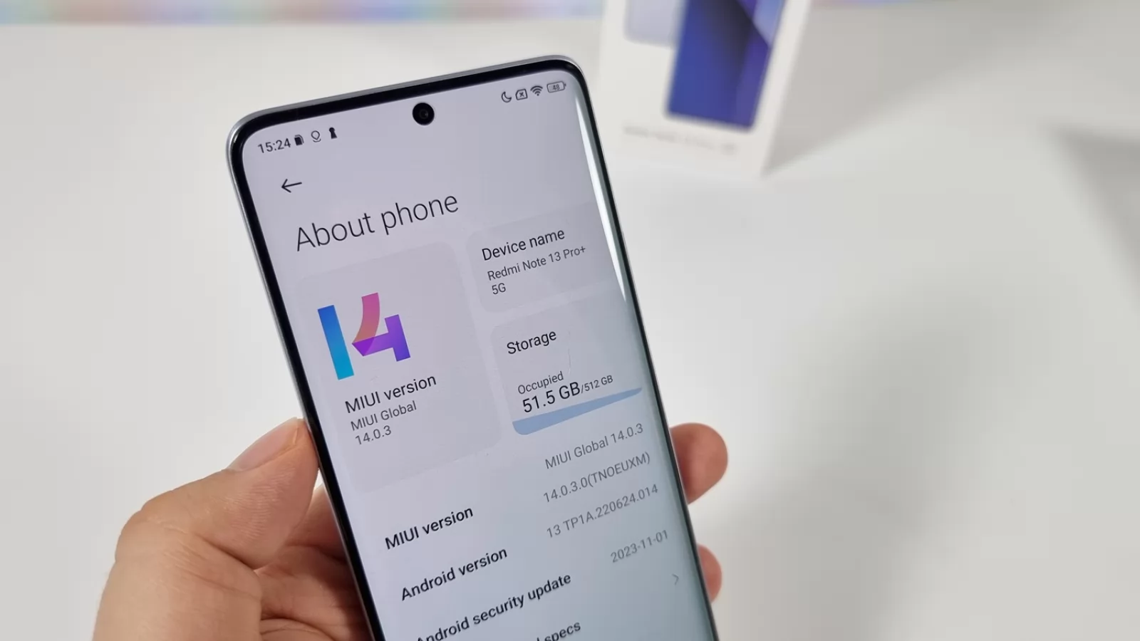 Redmi Note 13 Pro+ 5G: OS, UI, aplicații cu…Android 13, în așteptarea noului HyperOS și Android 14