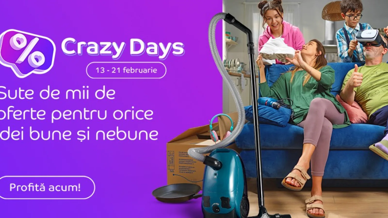 eMAG Crazy Days revine cu sute de mii de oferte în perioada 13 - 21 februarie; Ce produse vedetă am găsit?
