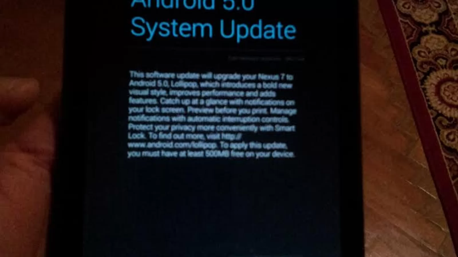 Nexus 7 (2013) primește În aceste momente actualizarea la Android 5.0 Lollipop