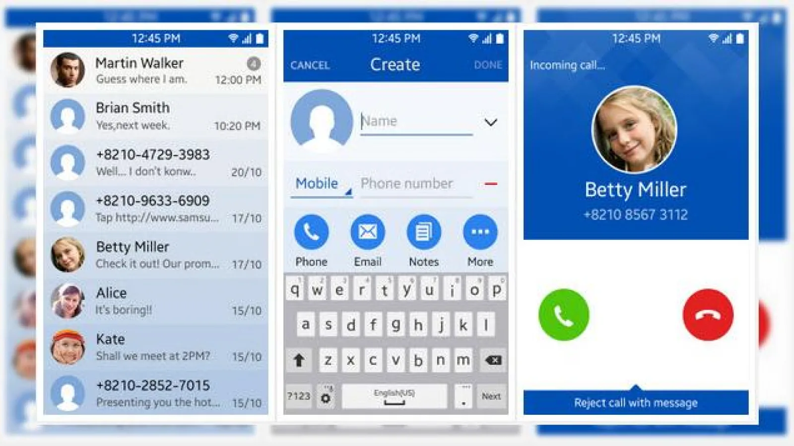 Noi capturi de ecran din Tizen 2.3 prezintă o interfață colorată și proaspătă