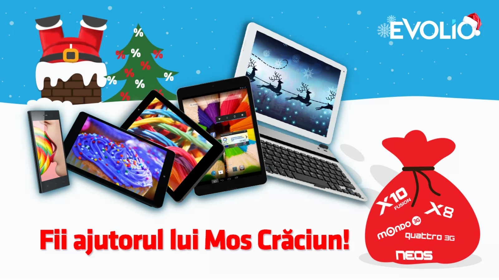 Evolio dă startul unei campanii speciale de Crăciun; reduceri atractive pentru cele mai dorite produse