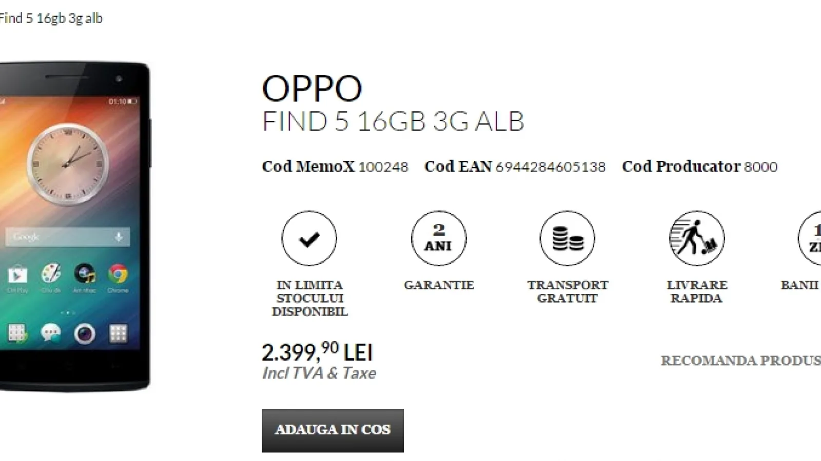 Oppo Find 5 și Oppo Find 7 disponibile prin intermediul QuickMobile.ro