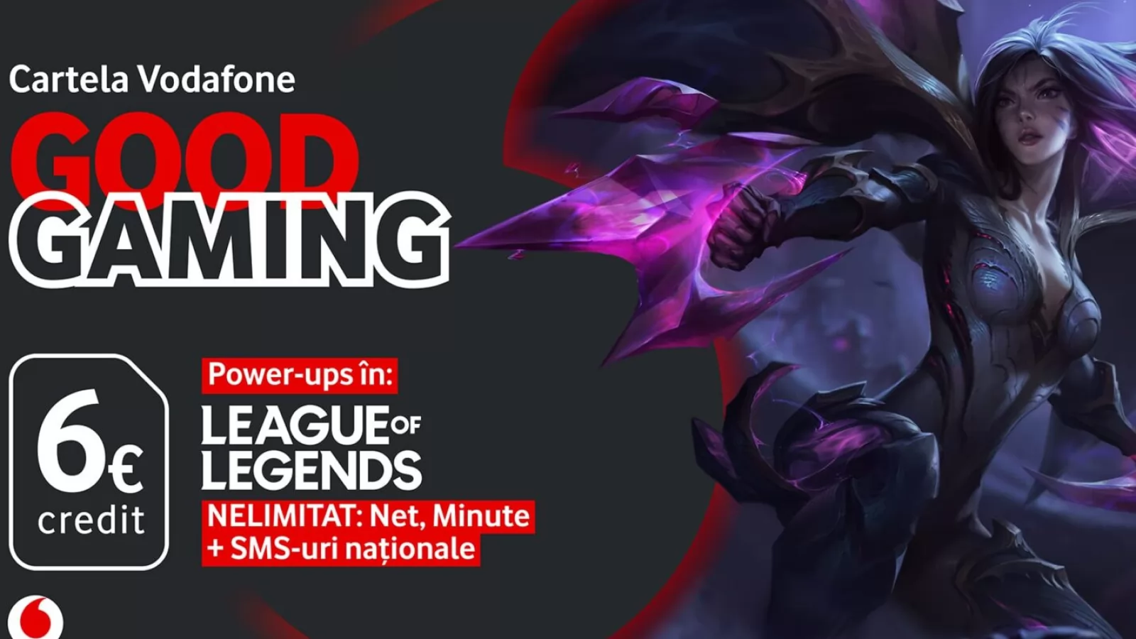 Vodafone România lansează o cartelă de gaming, cu beneficii în League of Legends: Cartela GoodGaming
