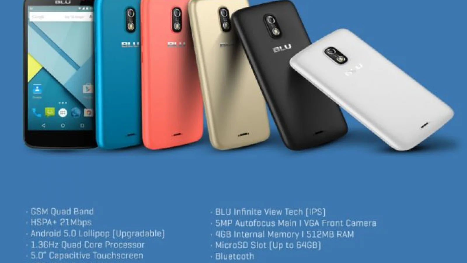 CES 2015: BLU lansează 7 noi smartphone-uri cu prețuri Începând de la 89$