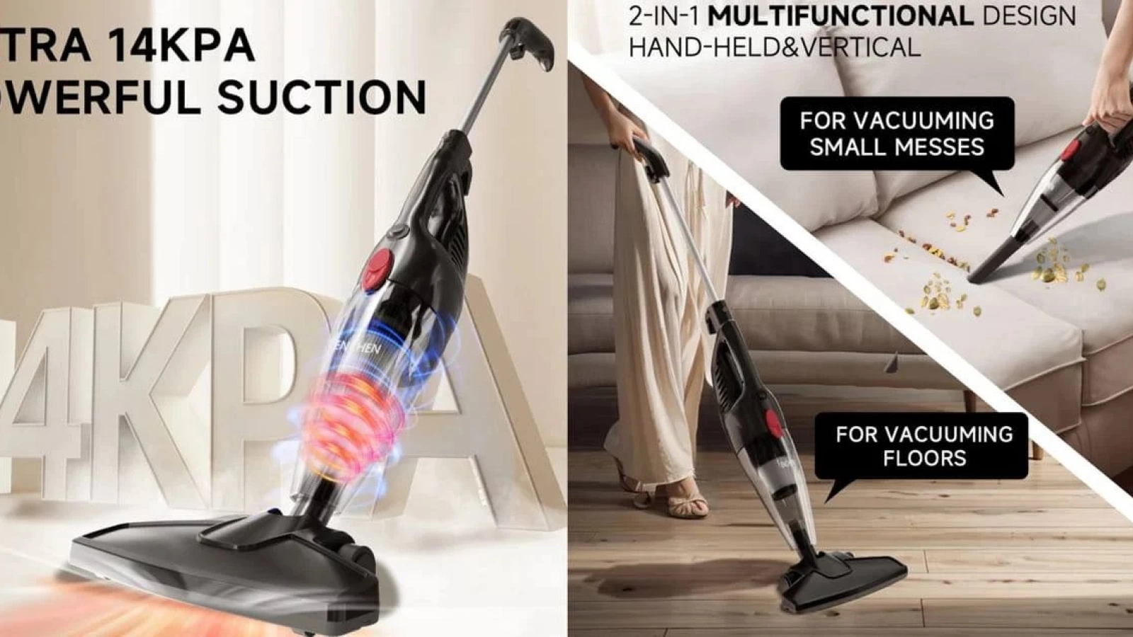 Azi cumperi aspiratorul vertical Enchen V1 pentru sub 170 de lei din oferta Cafago