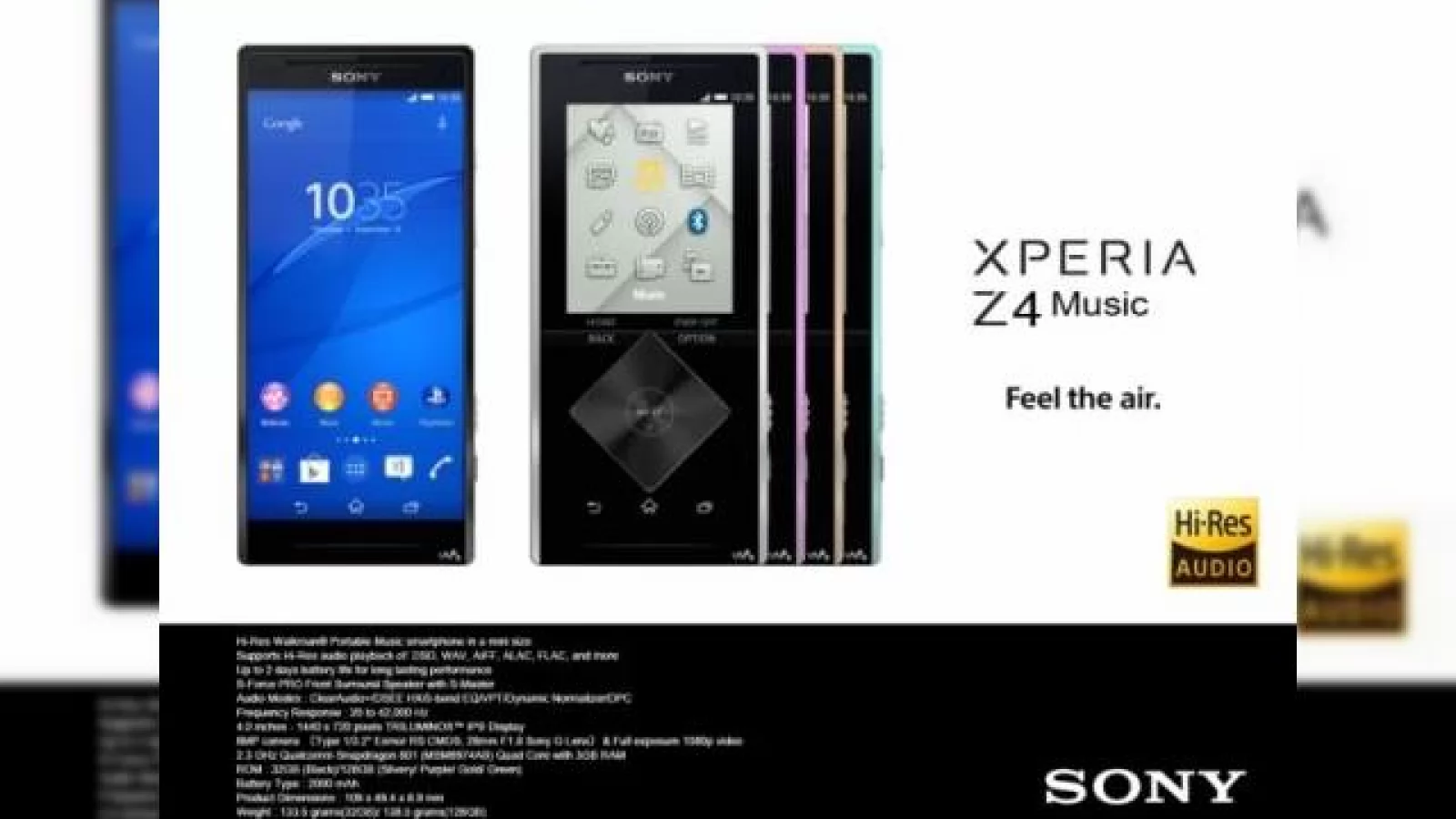 Sony Xperia Z4 Music este telefonul de top pentru iubitorii muzicii; acesta este dezvăluit În specificații și fotografii de către Sony Japonia