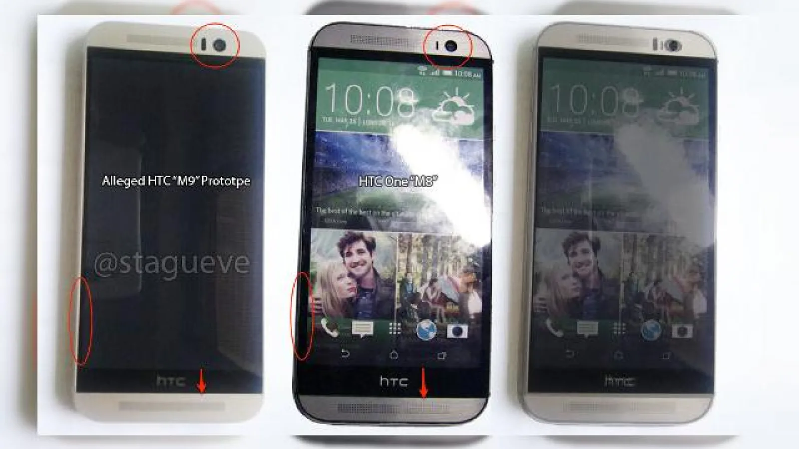 HTC One M9 comparat cu HTC One M8 Într-o nouă imagine; Diferențele sunt destul de mici!