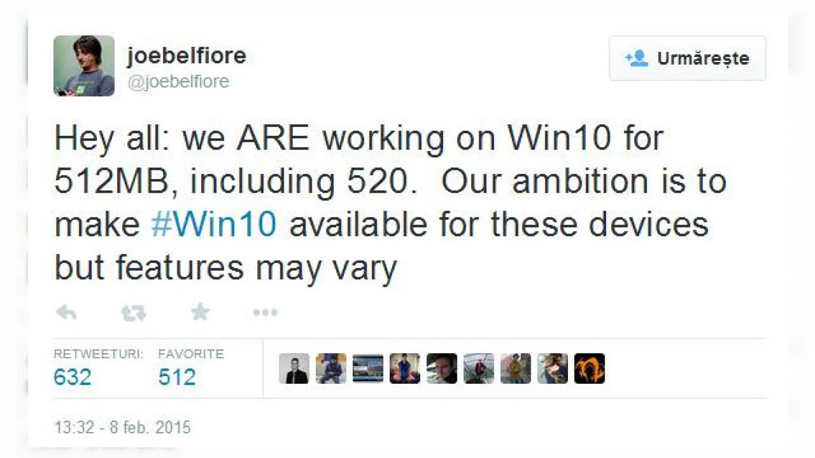 Windows 10 va sosi și pe telefoanele cu 512 MB RAM, câteva modele de handseturi vor primi previewul În această lună