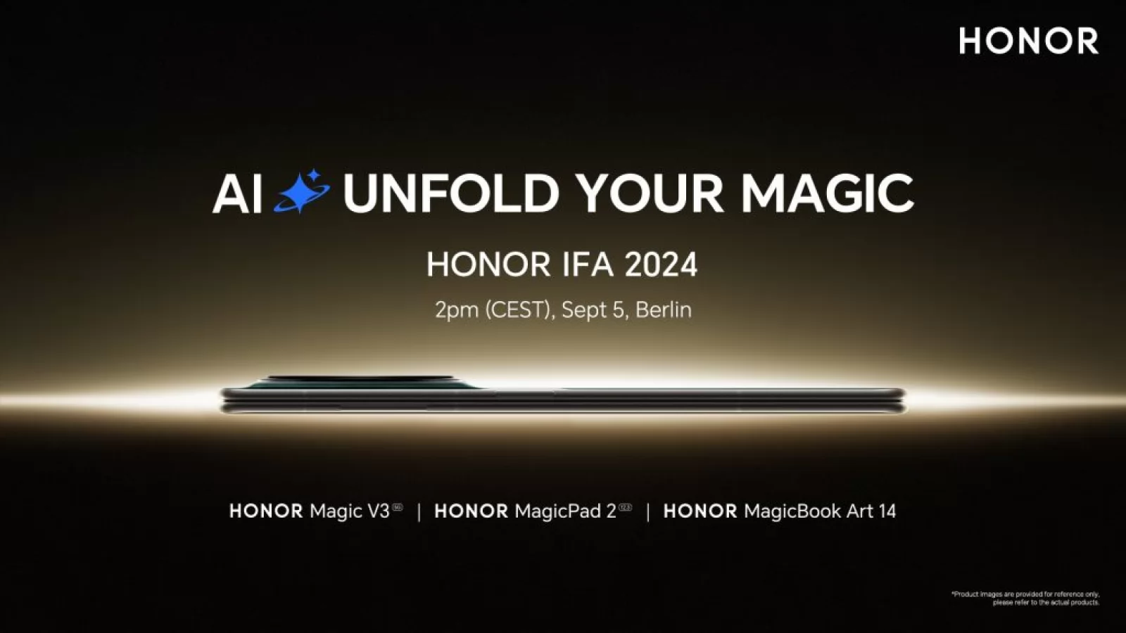 Honor va organiza un eveniment AI pe 5 septembrie la IFA: Magic V3, MagicPad 2 și MagicBook Art 14 sunt câteva dintre noutăți