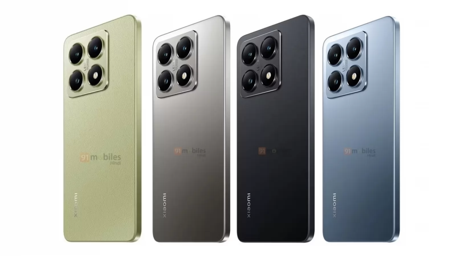 Xiaomi 14T ni se prezintă în imagini proaspete, cu diferite finisaje în spate și 4 variante de culoare