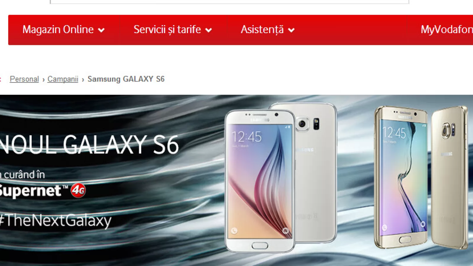 Vodafone România confirmă lansarea lui Samsung Galaxy S6 şi S6 Edge din 17 aprilie